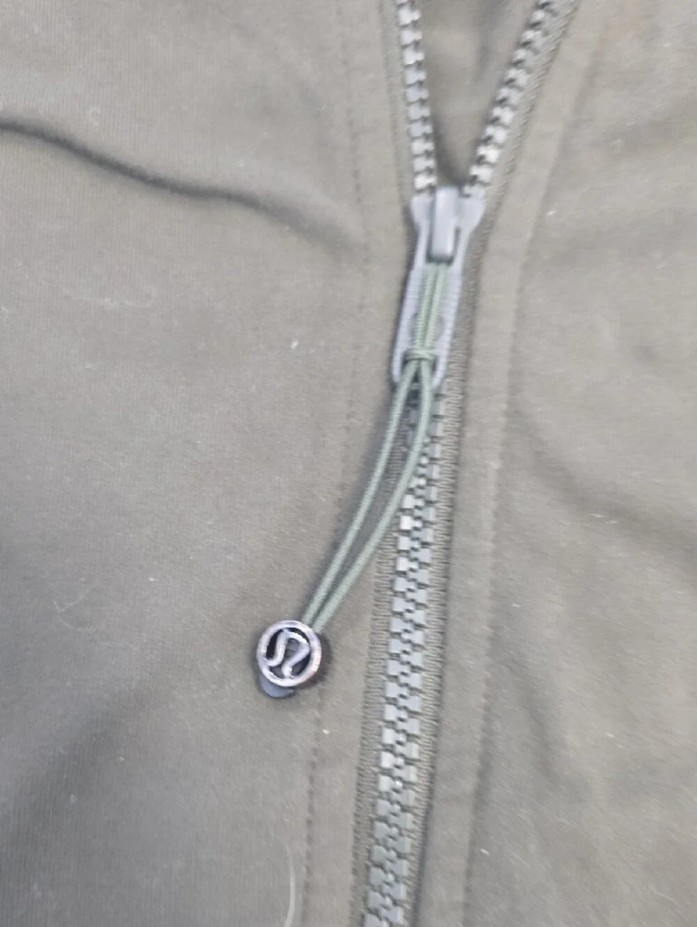 lululemon athletica Olive Green Form-Fitting Zip Bomber Jacket